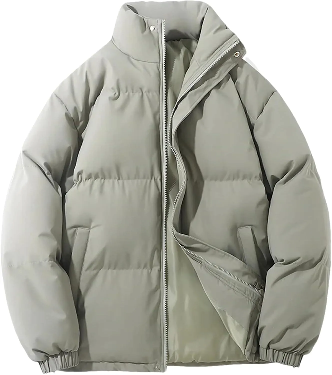 Male Cotton-Padded Coat Jacket Outdoor Casual Thick Warm Windbreaker Winter Puffer Parkas
