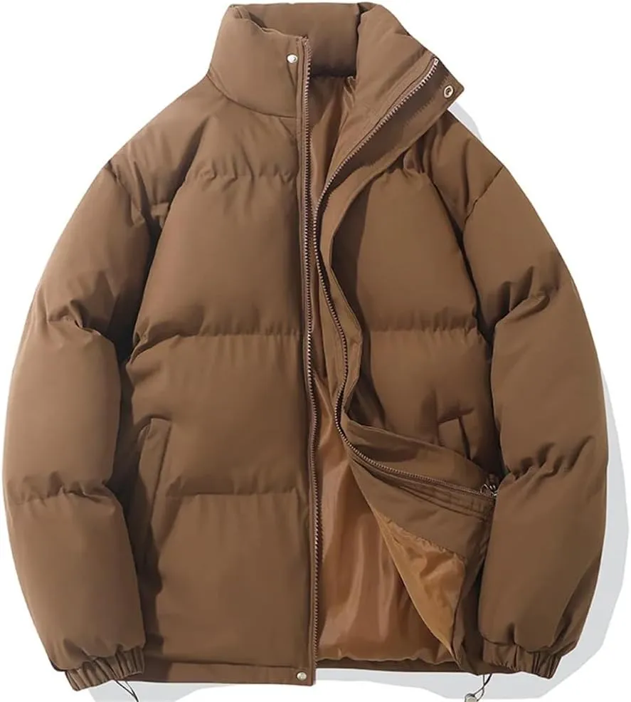 Male Cotton-Padded Coat Jacket Outdoor Casual Thick Warm Windbreaker Winter Puffer Parkas