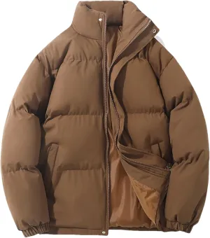 Male Cotton-Padded Coat Jacket Outdoor Casual Thick Warm Windbreaker Winter Puffer Parkas