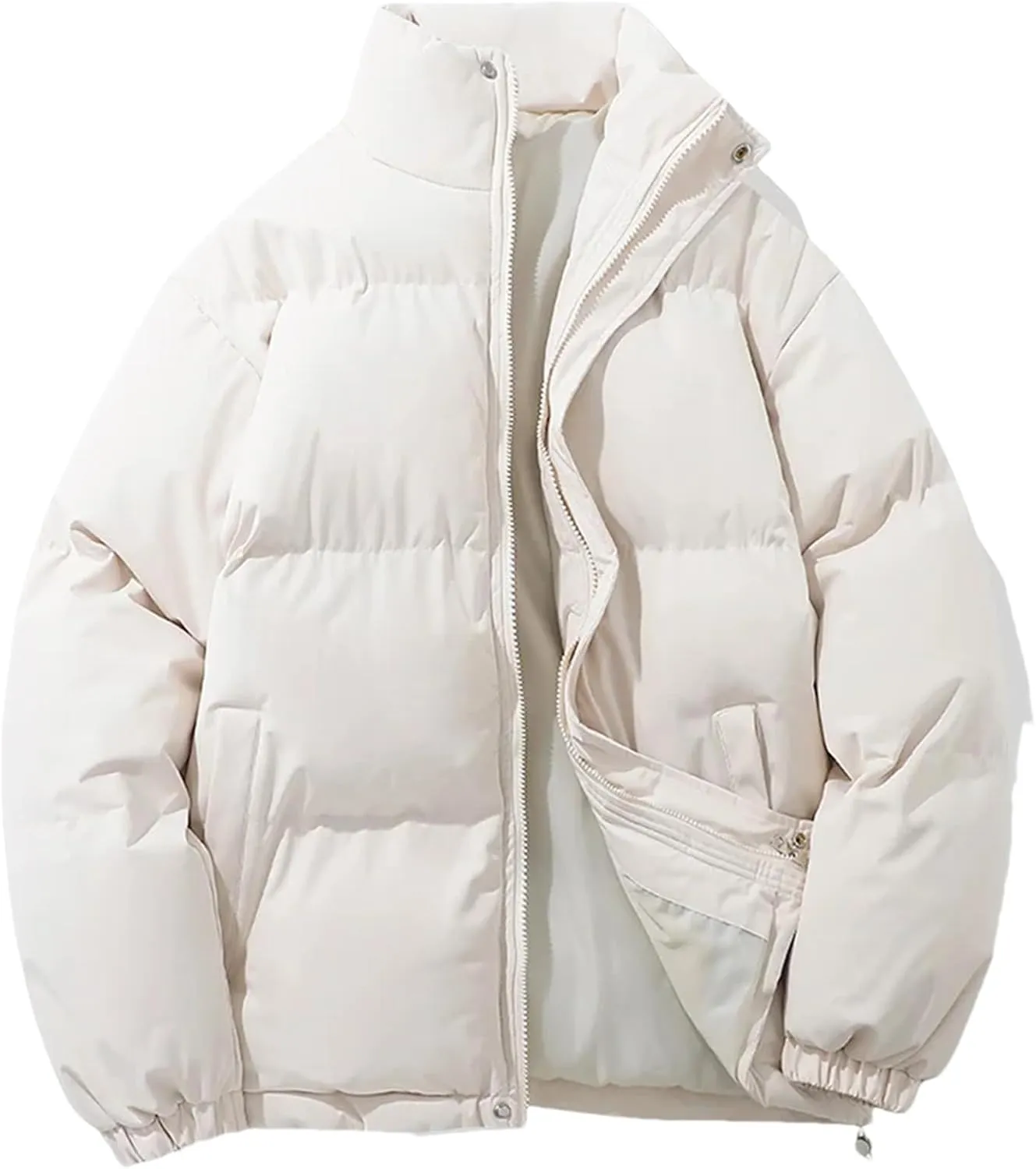 Male Cotton-Padded Coat Jacket Outdoor Casual Thick Warm Windbreaker Winter Puffer Parkas