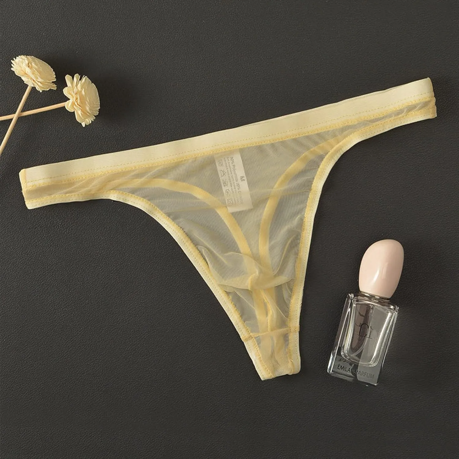 Male Lingerie Set,Men's Thong Underwear Ransparent Thong Thin Mesh Sexy Underwear Fun Mens G Strings & Thongs Underwear