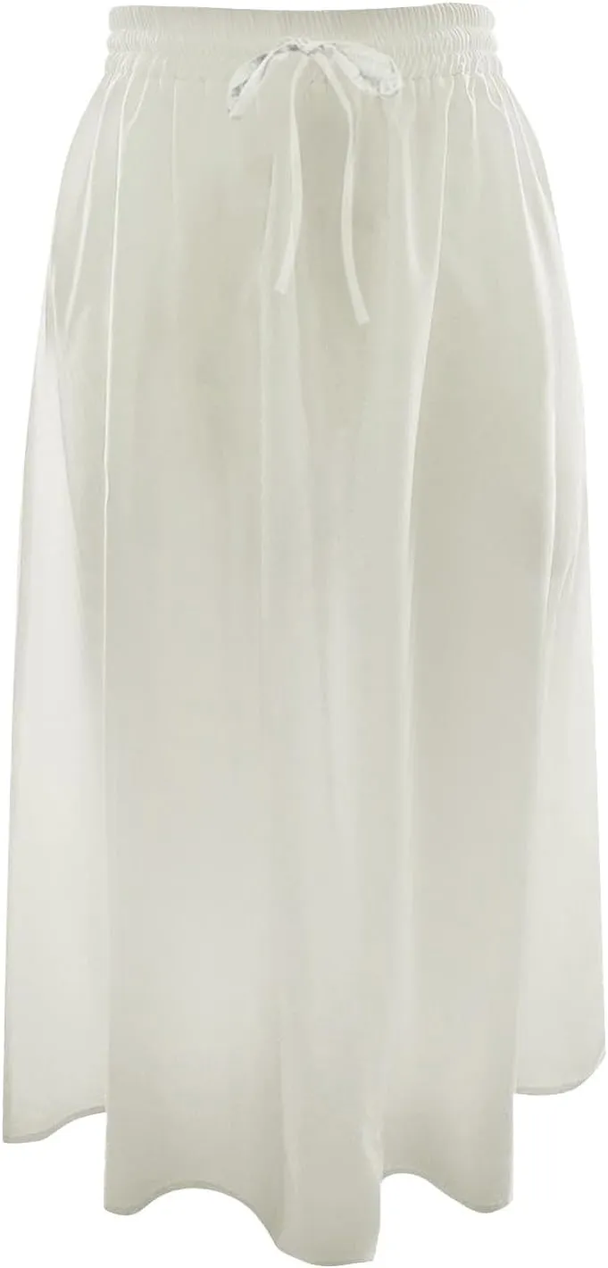Maxi Skirts for Women 2025 Elegant Boho Pleated Skirt Elastic High Waisted Casual Summer Pockets A Line Dresses Outfits