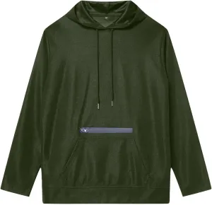 Mens Casual Long Sleeve Workout Loose Hoodies With Pocket 2024