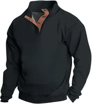 Mens Sweaters Winter Clothes Button Stand Collar Casual Long Sleeve Loose Trendy Vintage Sweatshirts