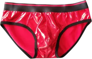 Mens Triangle Pants Faux Leather Sexy Reflective Gold And Fun Underwear Elastic Tight Pants Brief