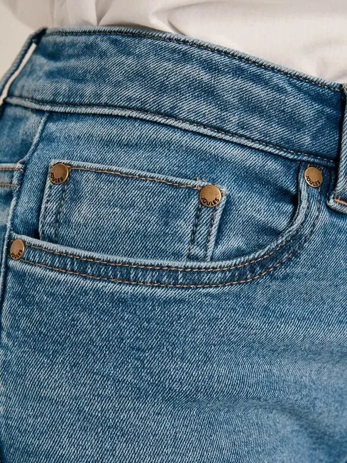 Mid Blue Skinny Fit Jeans