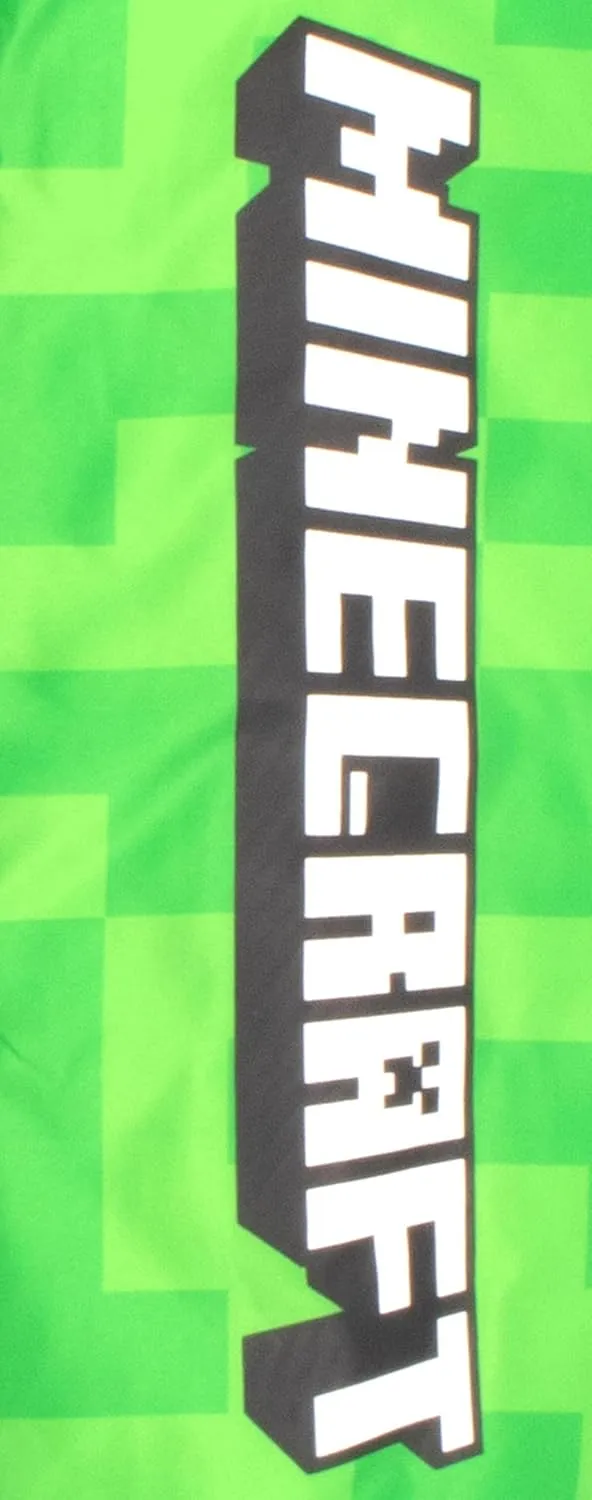 Minecraft Bomber Jacket for Boys, Zip-Up Graphic Print Varsity Jacket for Kids and Toddlers