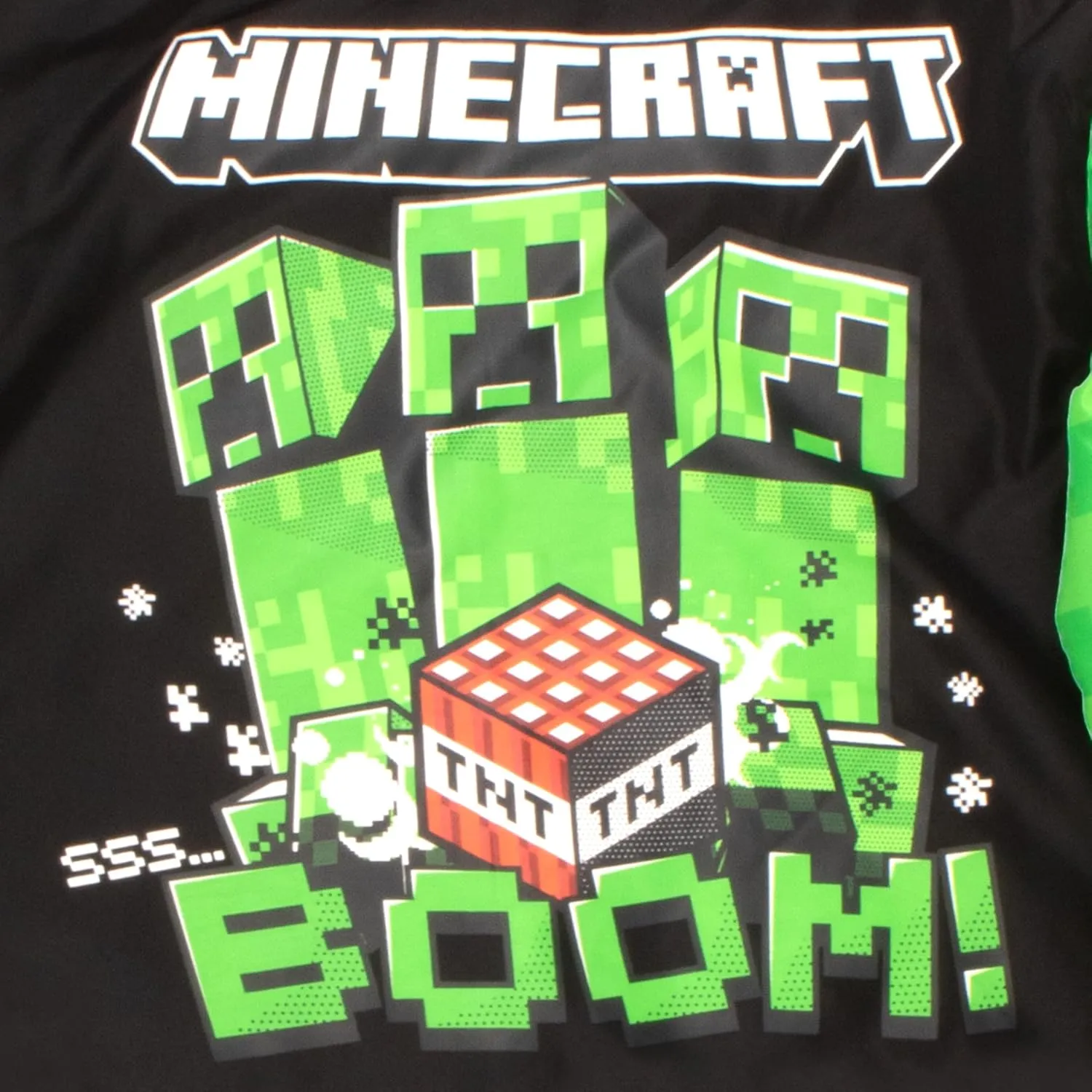 Minecraft Bomber Jacket for Boys, Zip-Up Graphic Print Varsity Jacket for Kids and Toddlers