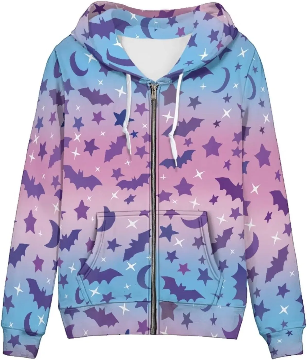 Modysero Womens Trendy Zip Up Hoodie Soft Daily Oversized Hoodies for Women Hooded Sweatshirt Jacket with Pockets