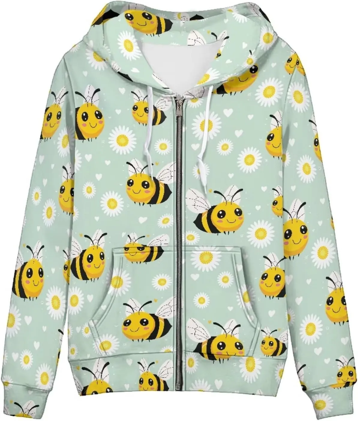 Modysero Womens Trendy Zip Up Hoodie Soft Daily Oversized Hoodies for Women Hooded Sweatshirt Jacket with Pockets