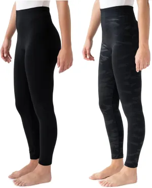 MUK LUKS Women's 2 Pack of Leggings