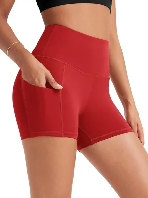ODODOS Women's Tummy Control Biker Shorts 2.0 with Pockets High Waist Athletic Workout Yoga Shorts-5" / 8" / 10" Inseam