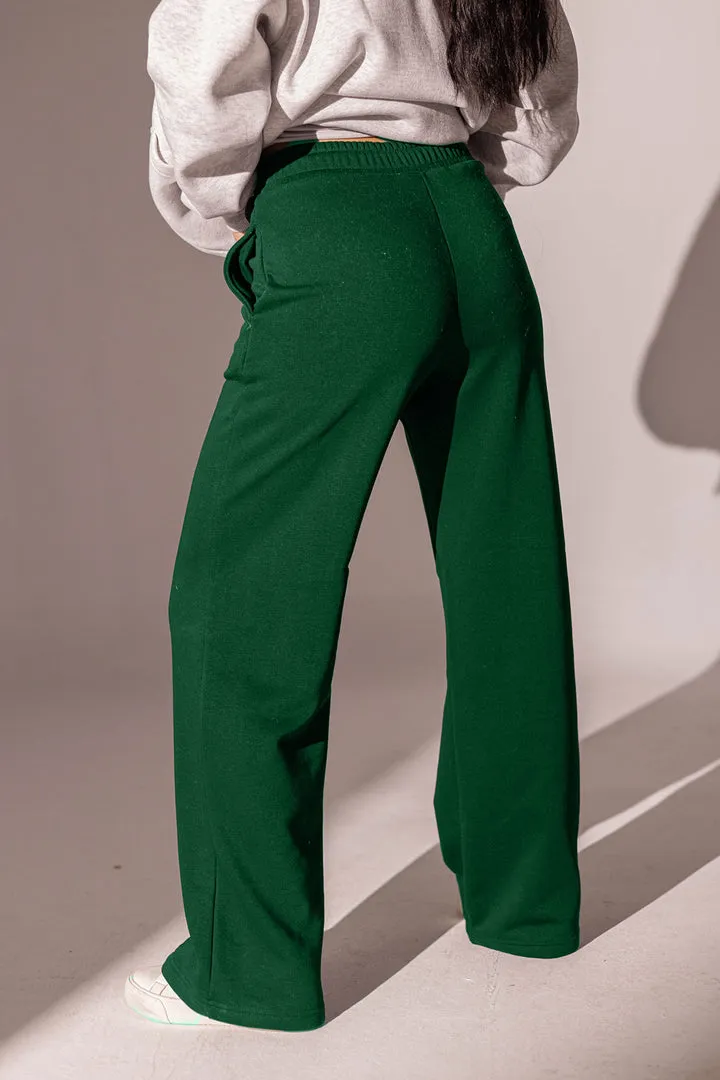 Olive Wide-leg Sweatpants