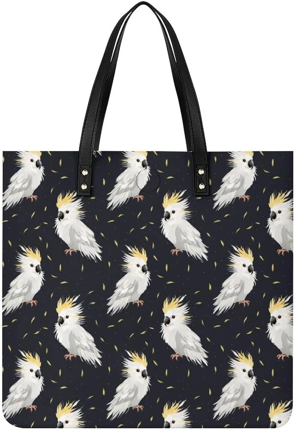 Parrot Bird Tote Bags PU Leather Top Handle Satchel Handbags Shoulder Bags Travel Purse for Women Men