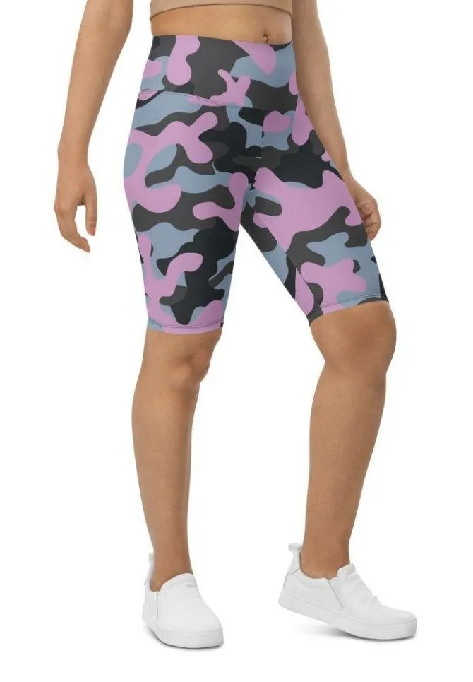 Pink Camo Biker Shorts