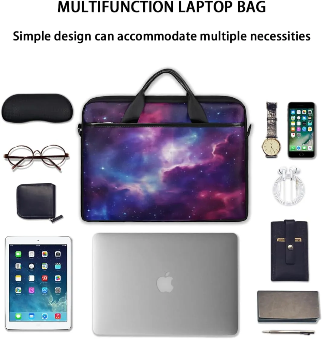 Planet Fun Pattern Laptop Shoulder Bag for Tablet Computer Notebook Sleeve Messenger Carrying Case Briefcase Tote