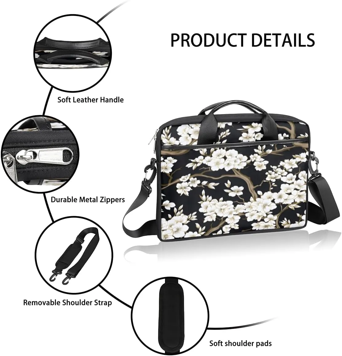 Planet Fun Pattern Laptop Shoulder Bag for Tablet Computer Notebook Sleeve Messenger Carrying Case Briefcase Tote
