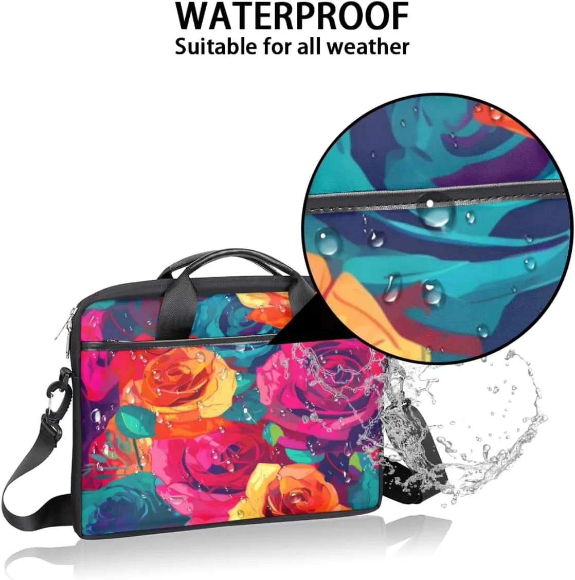 Planet Fun Pattern Laptop Shoulder Bag for Tablet Computer Notebook Sleeve Messenger Carrying Case Briefcase Tote