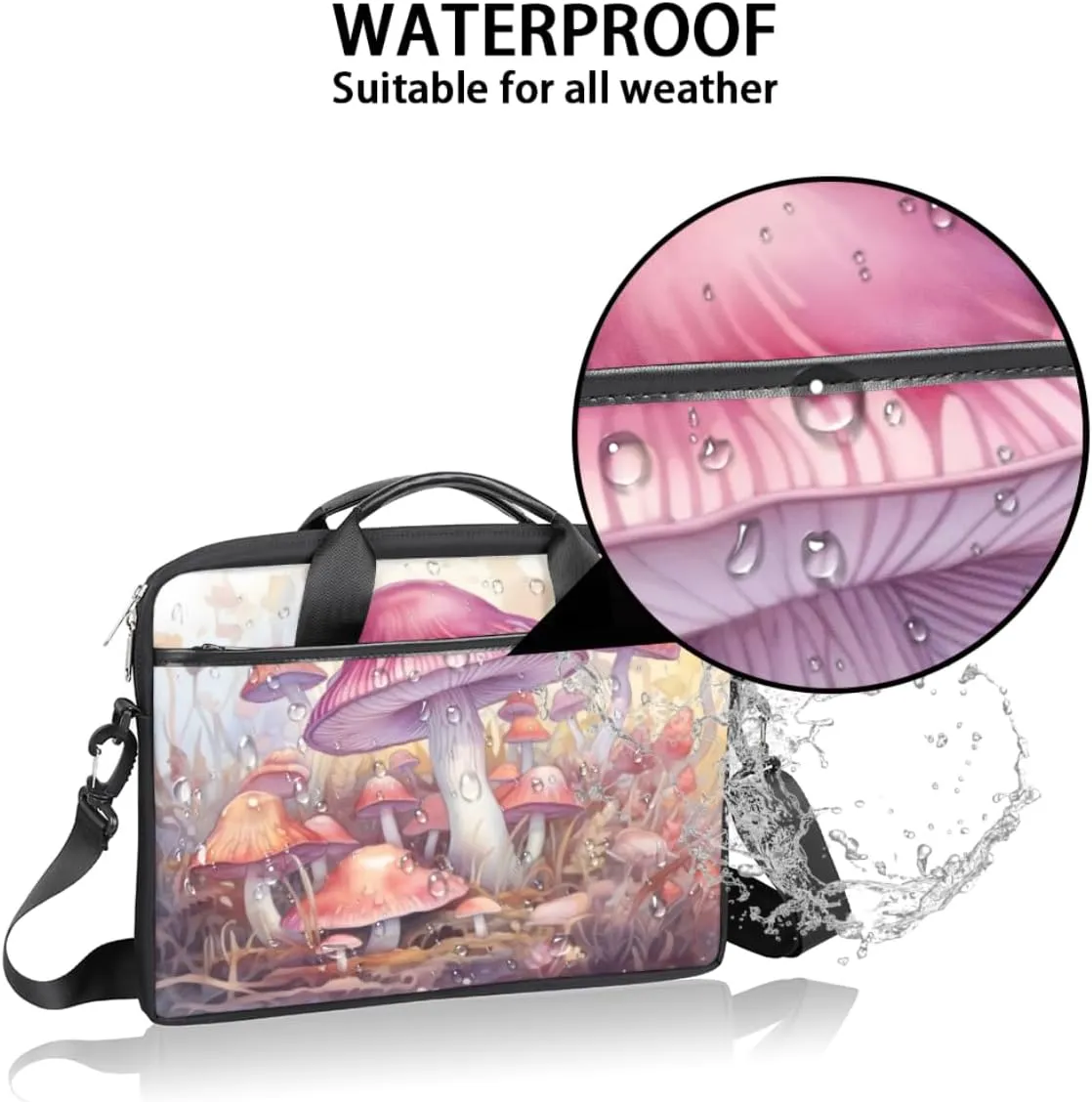 Planet Fun Pattern Laptop Shoulder Bag for Tablet Computer Notebook Sleeve Messenger Carrying Case Briefcase Tote