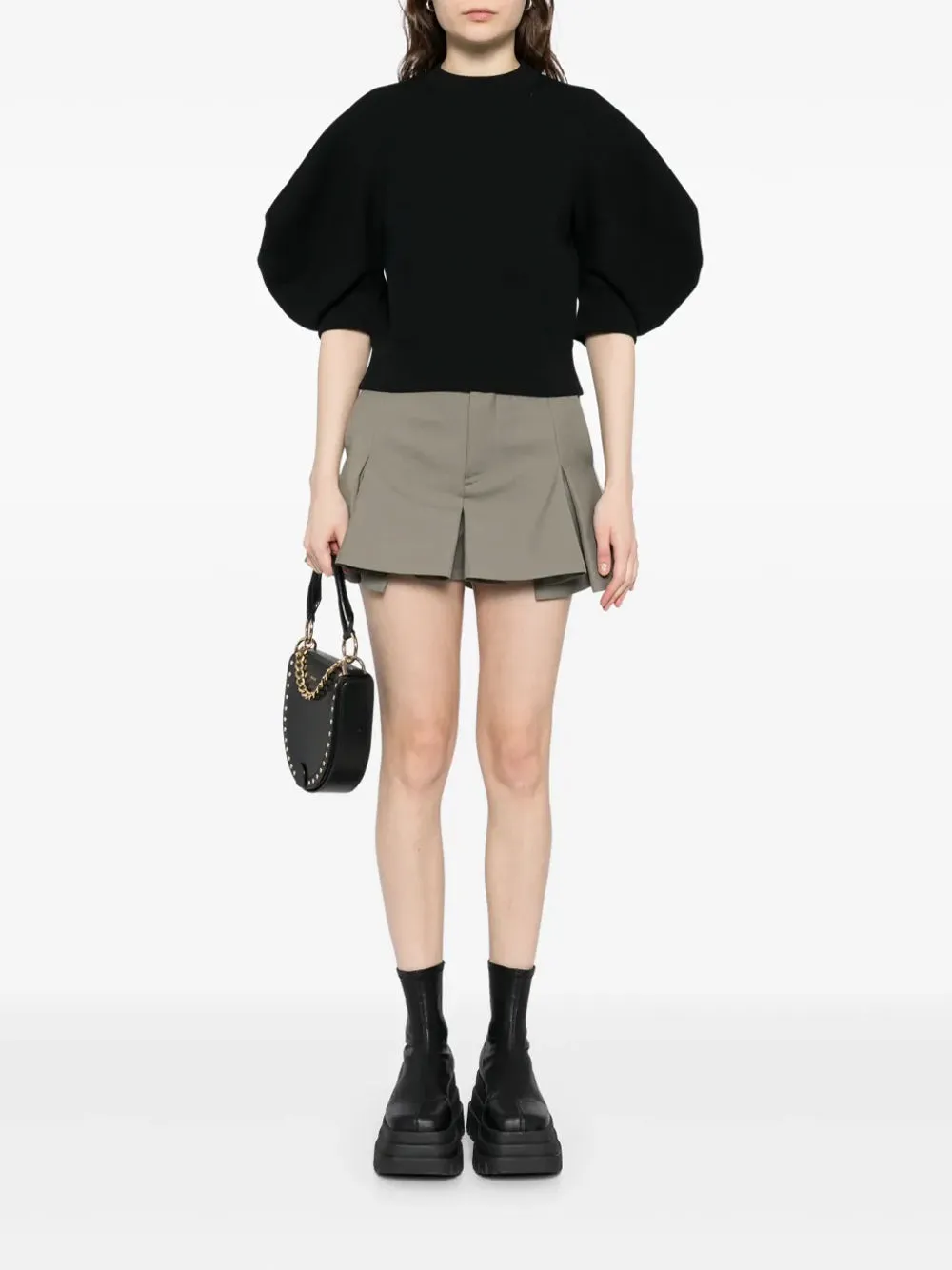 Pleated Suiting Shorts
