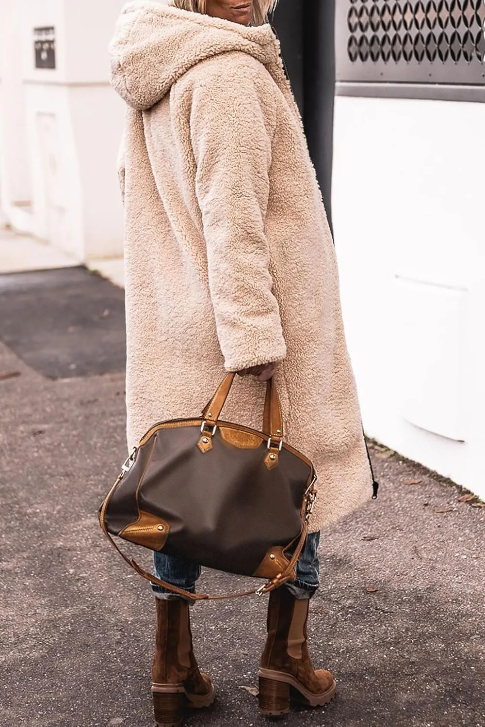 PRETTYGARDEN Women's 2025 Winter Fashion Clothes Oversized Shearling Fleece Long Coats Jackets