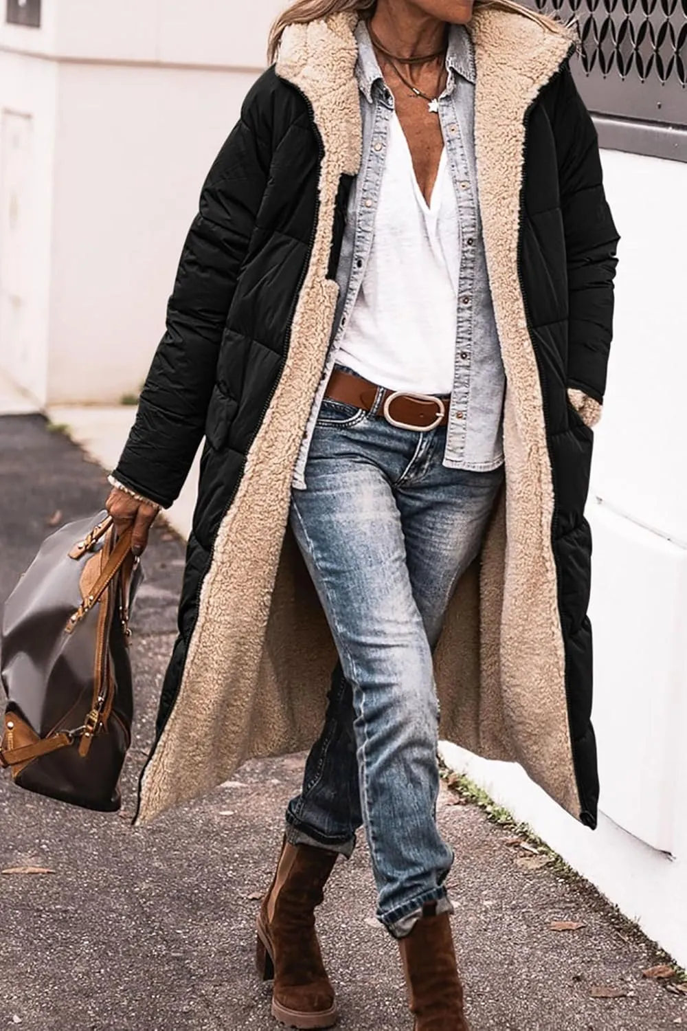 PRETTYGARDEN Women's 2025 Winter Fashion Clothes Oversized Shearling Fleece Long Coats Jackets