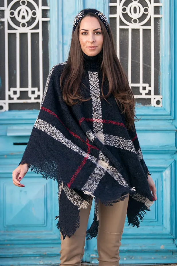 Queencii  Elta Cape Dark Blue