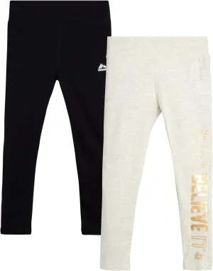 RBX Girls' Active Leggings - 2 Pack Cotton Stretch Yoga Pants and Kids Tights - Athletic Leggings for Girls (Sizes: 4-16)