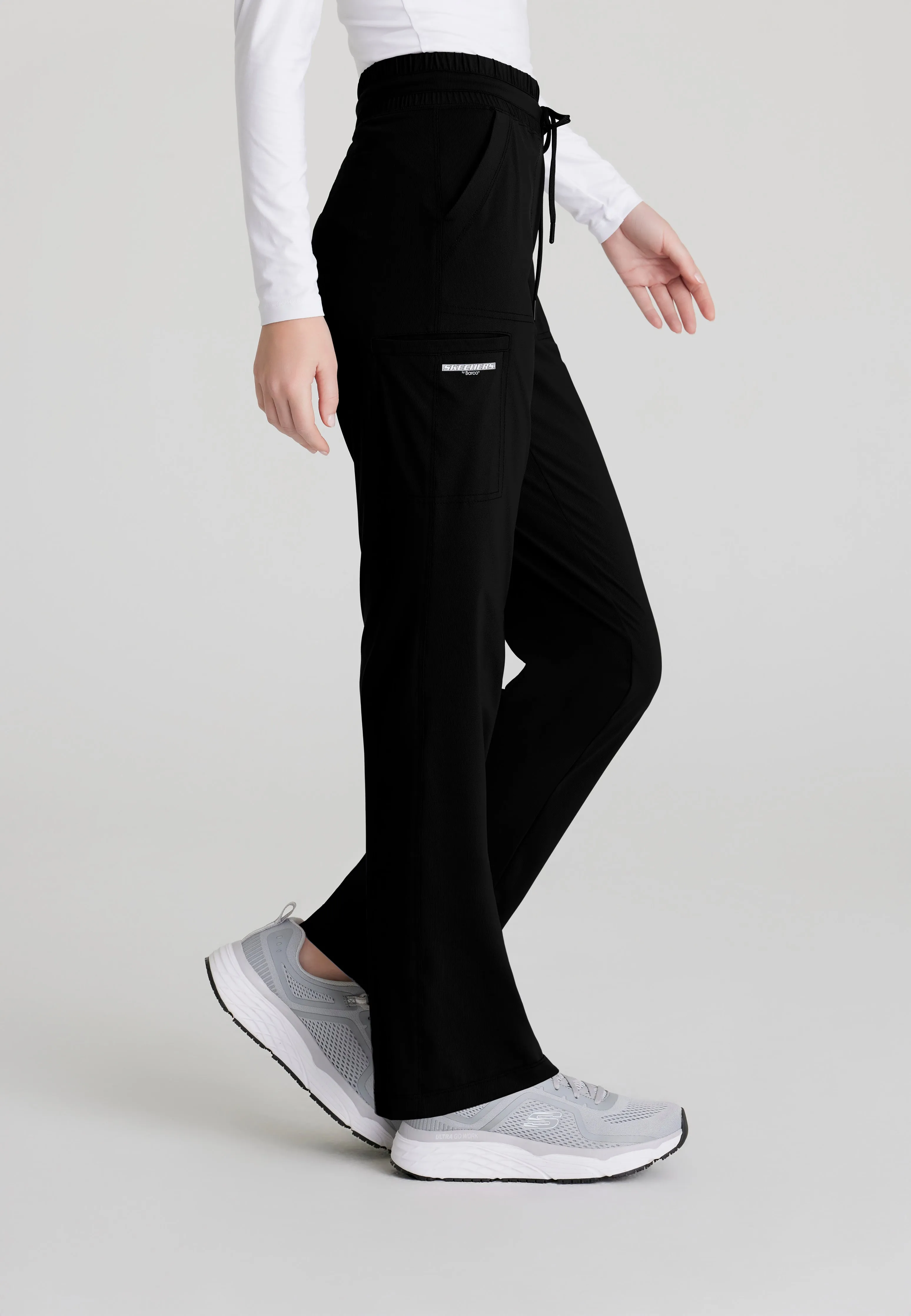 Reach Shirred Waistband Slim and Straight Pant