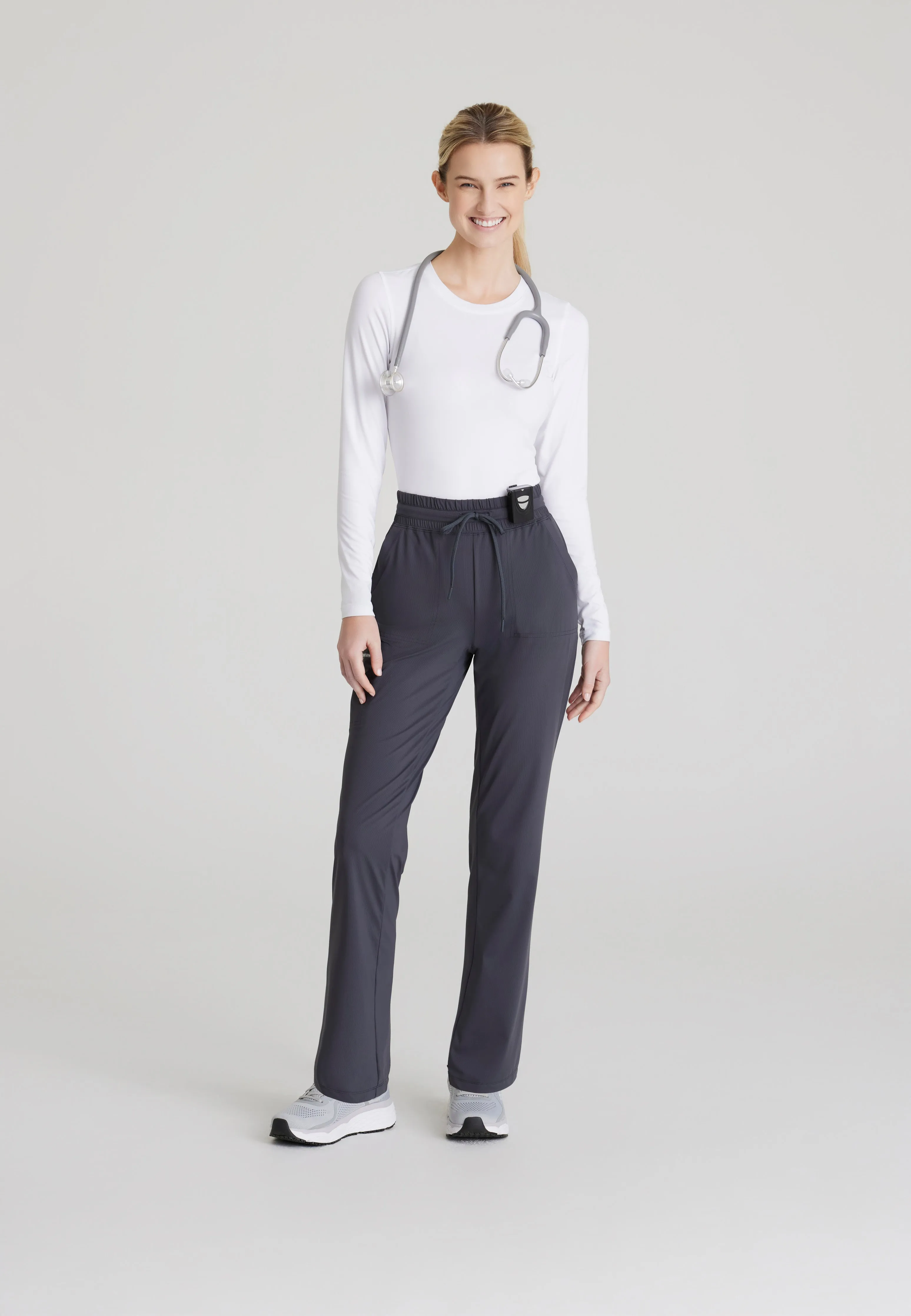 Reach Shirred Waistband Slim and Straight Pant