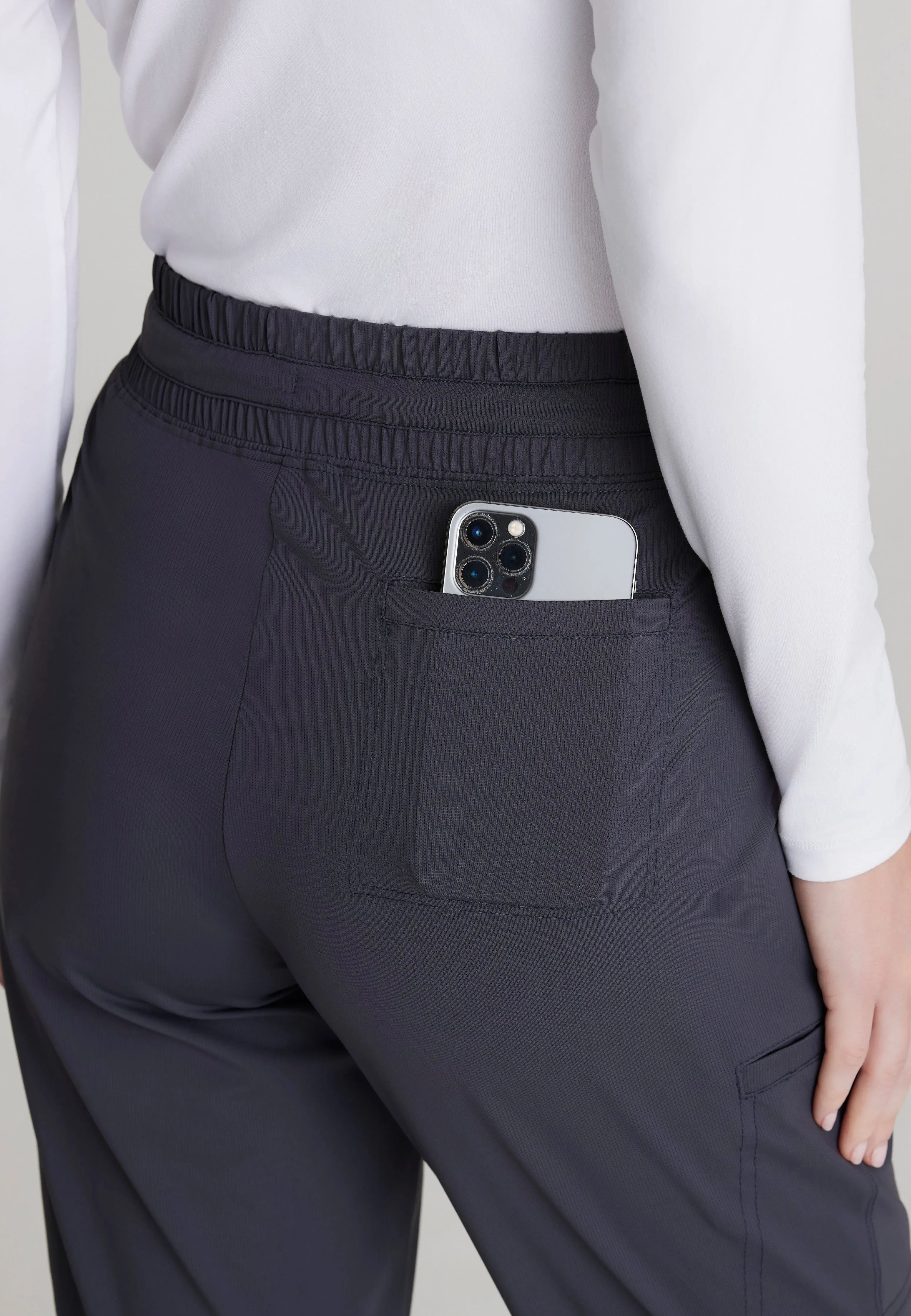 Reach Shirred Waistband Slim and Straight Pant