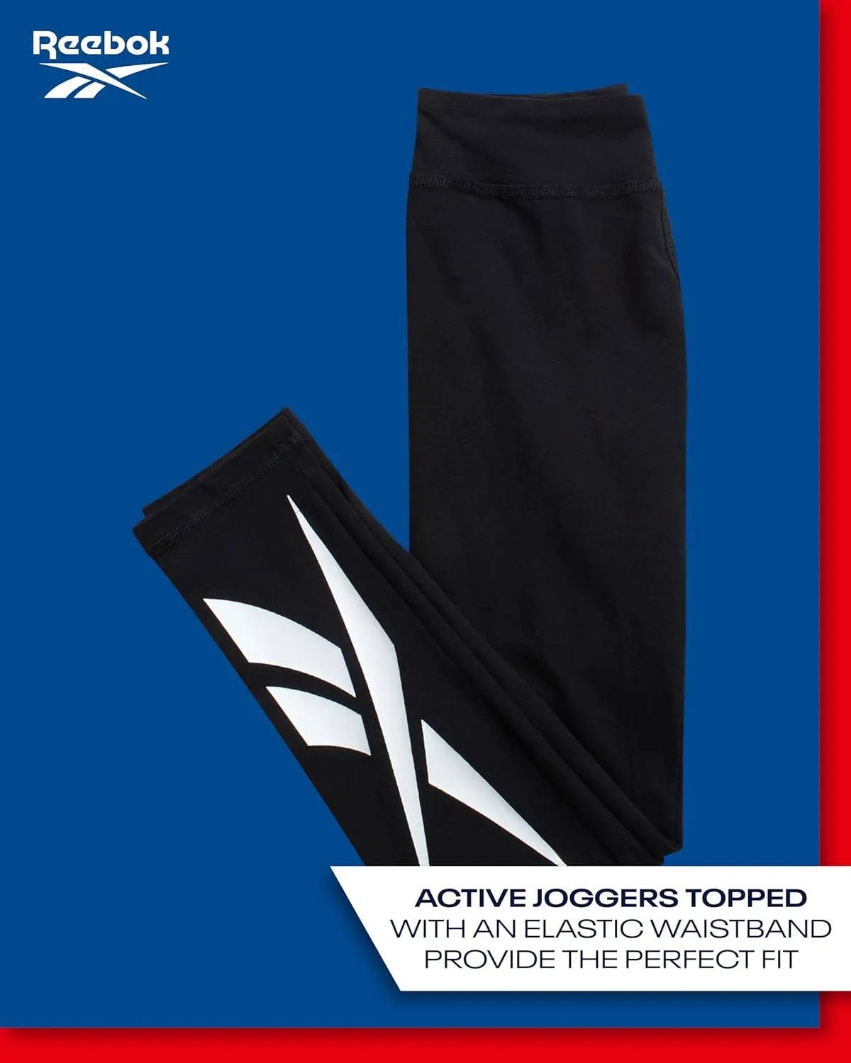 Reebok Girls Leggings - 2 Pack Athletic Performance Cotton Leggings - Yoga Pants for Girls Dance Tights (Sizes: 7-12)
