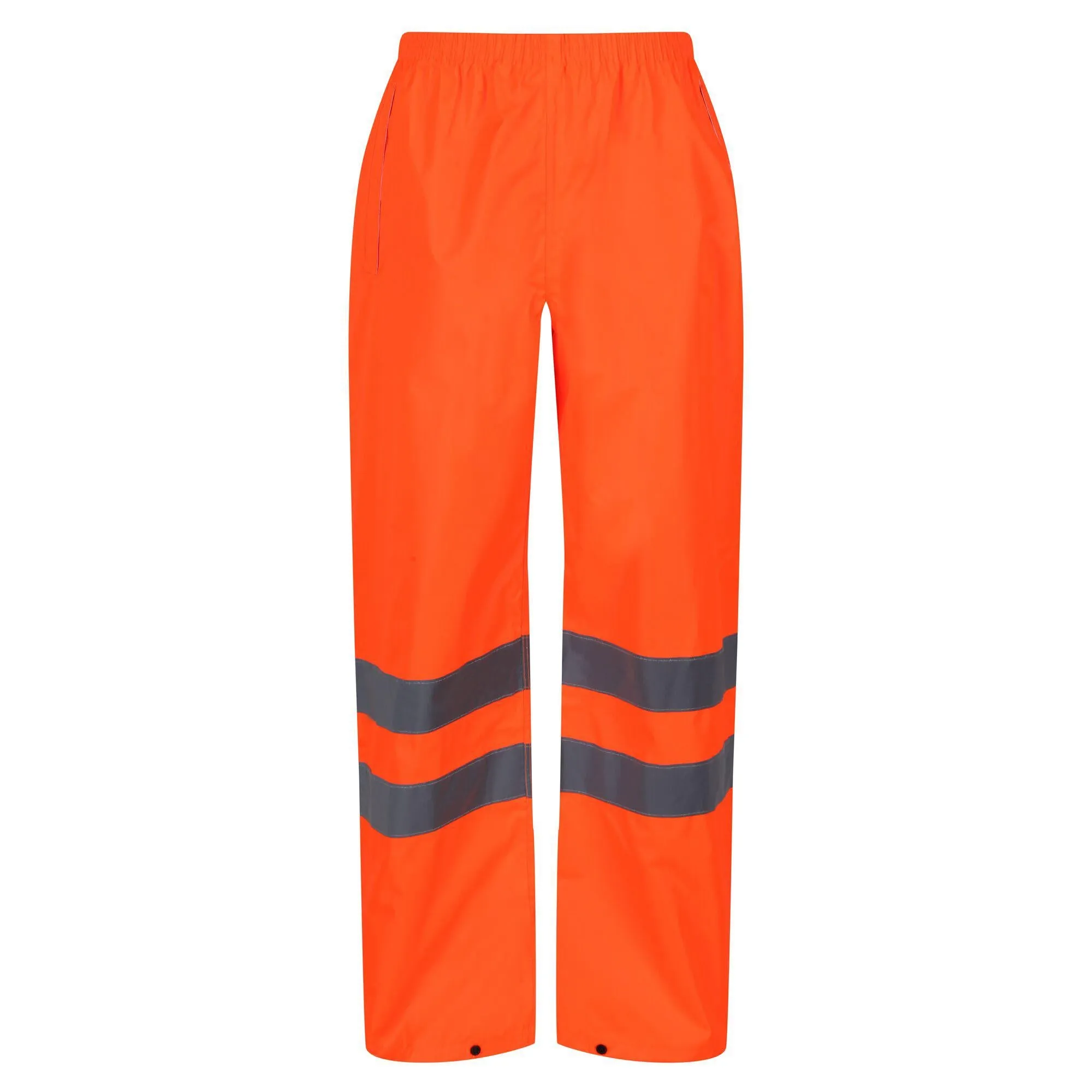 Regatta Professional Mens Hi Vis Pro Waterproof Reflective Packaway Work Over-Trousers