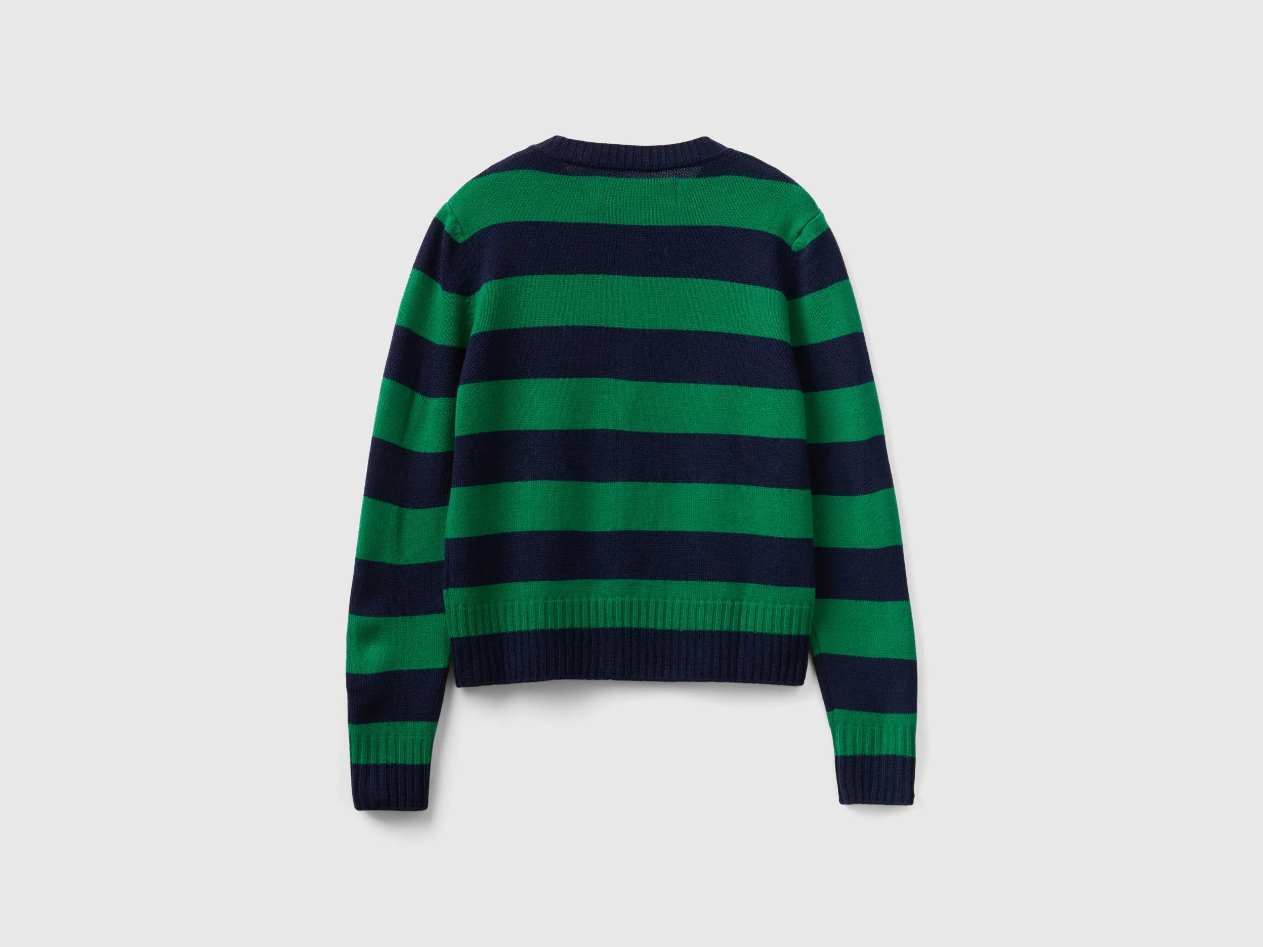 Regular Fit Button Down Striped Sweater