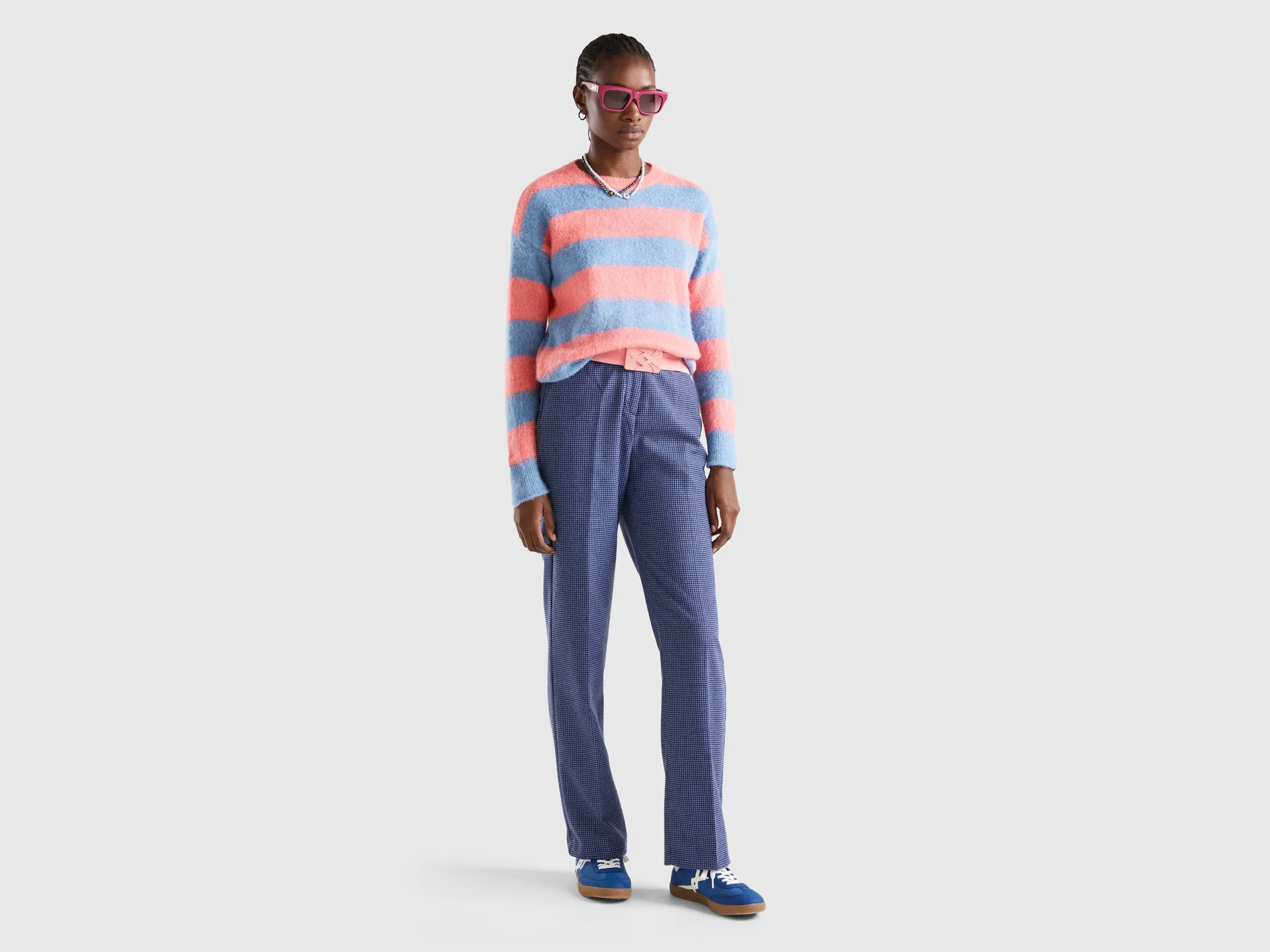 Regular Fit Crew Neck Striped Sweater