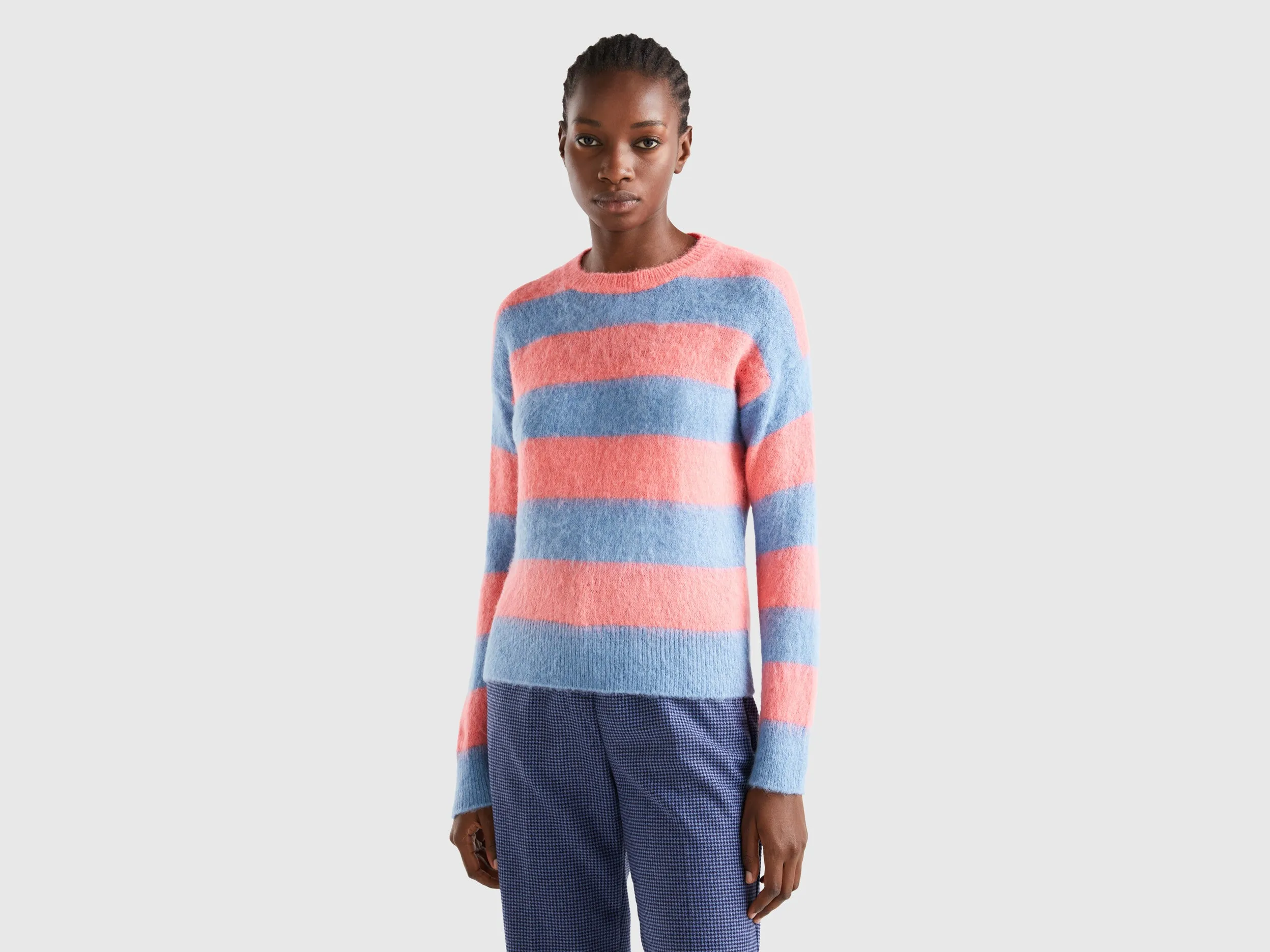 Regular Fit Crew Neck Striped Sweater