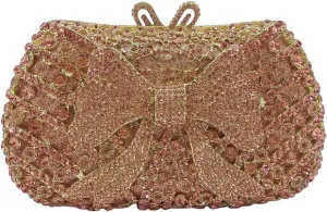 Rhinestone Purses Fun Clutch Purses Rhinestone Clutch Purses for Women Bling Purse Women's Evening Handbags Bow