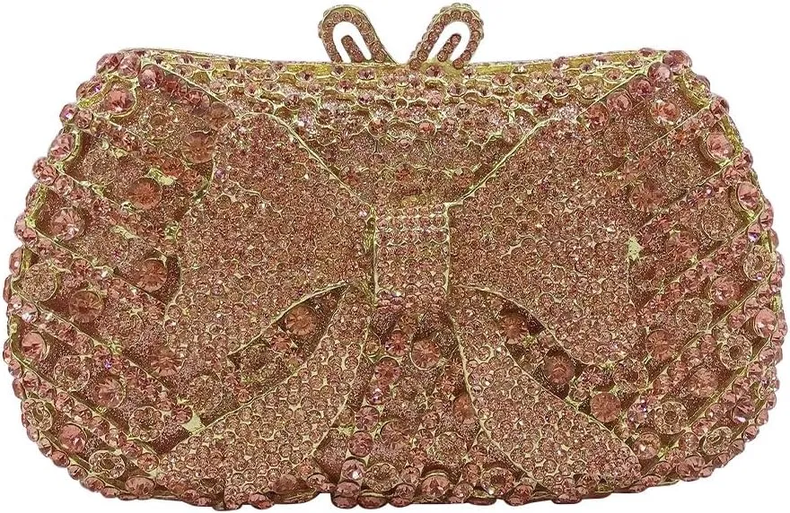 Rhinestone Purses Fun Clutch Purses Rhinestone Clutch Purses for Women Bling Purse Women's Evening Handbags Bow