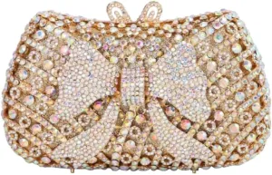 Rhinestone Purses Fun Clutch Purses Rhinestone Clutch Purses for Women Bling Purse Women's Evening Handbags Bow