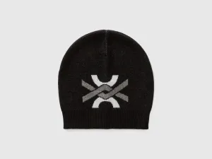 Ribbed Cotton Cap with Logo