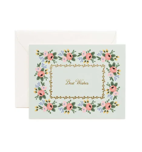 Rosa Best Wishes Card
