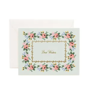 Rosa Best Wishes Card