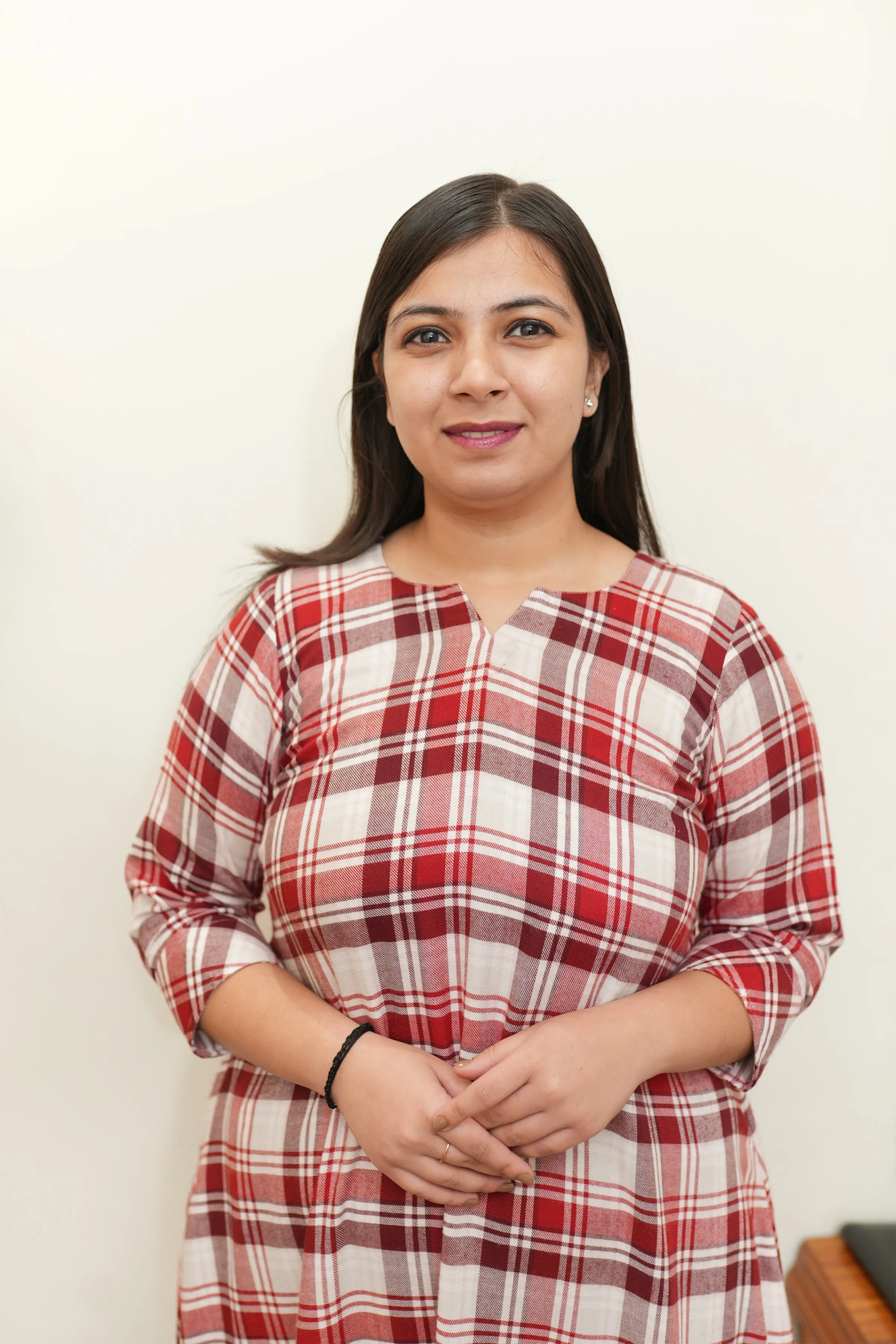 Rust Checked Woollen Night Gown