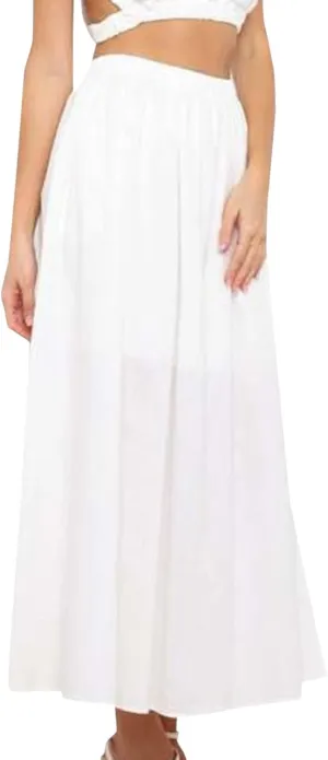 Rvidbe Womens Maxi Skirt Elastic High Waist Swing A-line Flowy Pleated Cotton Linen Long Skirts Summer Casual Boho Skirt