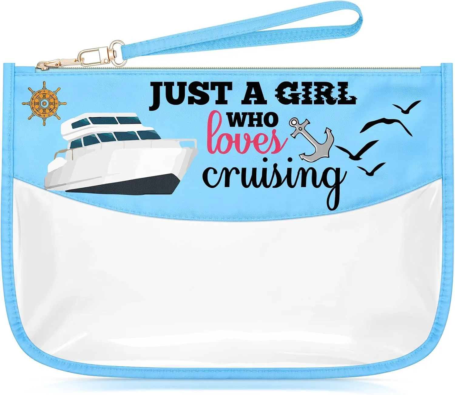 Sazuwu Cruise Trip Makeup Cosmetic Organizer Bag Fun Gifts for Cruising Fun Travel Gifts for Beach Vacation Birthday Christmas Retirement Present