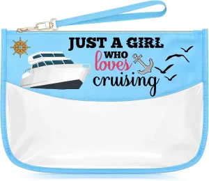 Sazuwu Cruise Trip Makeup Cosmetic Organizer Bag Fun Gifts for Cruising Fun Travel Gifts for Beach Vacation Birthday Christmas Retirement Present