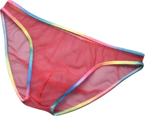 Sexy Men's Brief Mesh See Through Low Rise Underwear U Shaped Pouch Fun Underwear Comfort Breathable Lingeries Panties