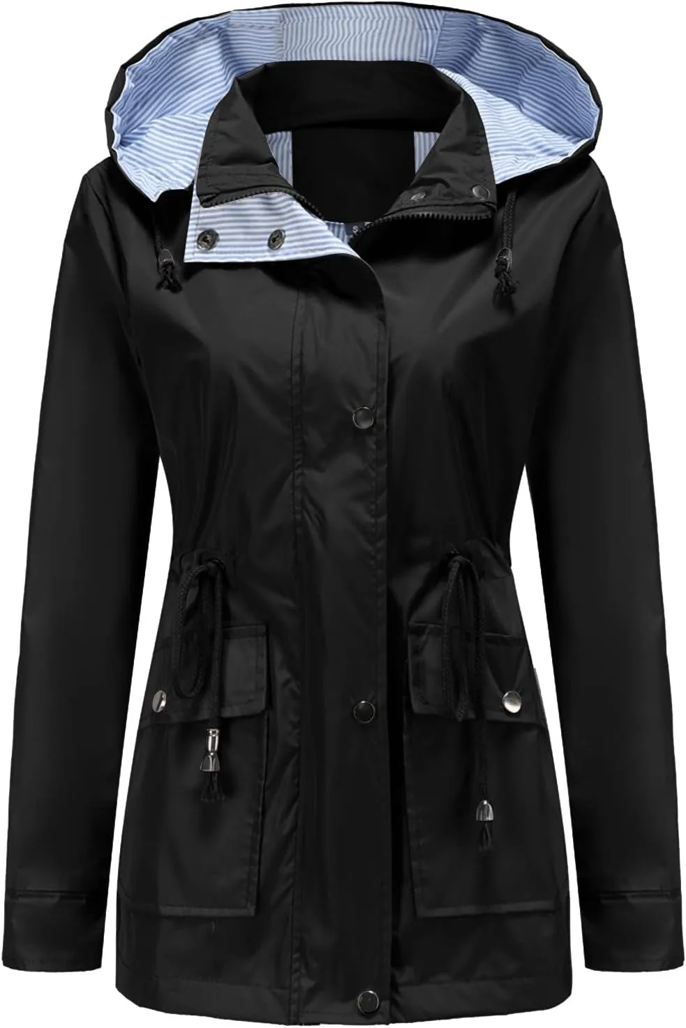 Shacket Jacket Women Fashion Hood Windbreaker Winter Jackets For Women Cotton-padded Coats Button Slim Jacket