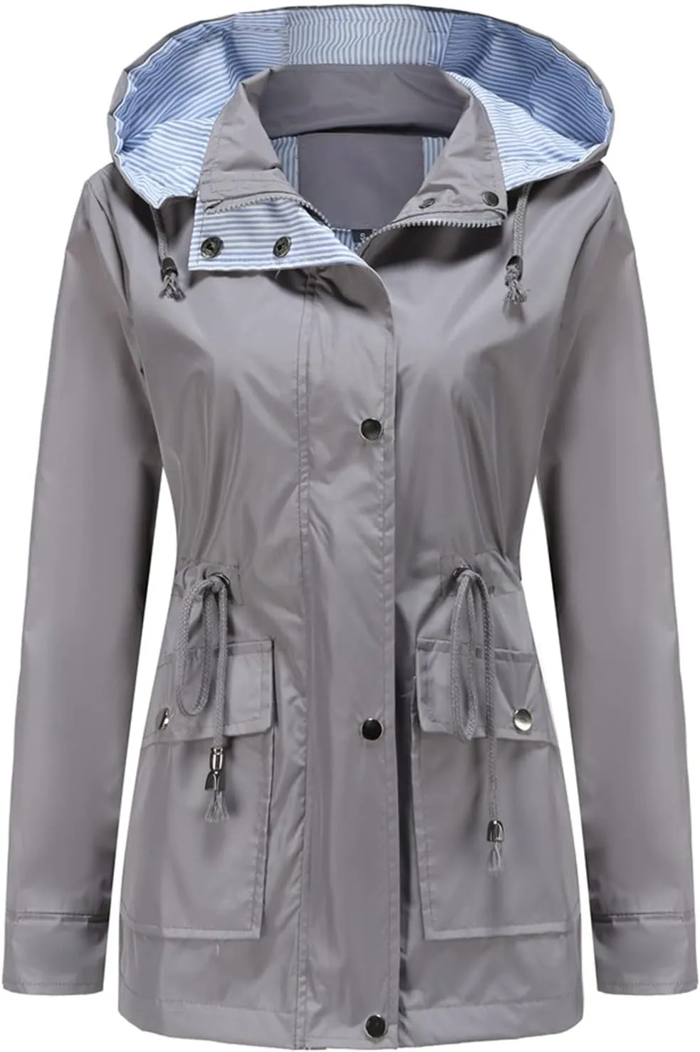 Shacket Jacket Women Fashion Hood Windbreaker Winter Jackets For Women Cotton-padded Coats Button Slim Jacket