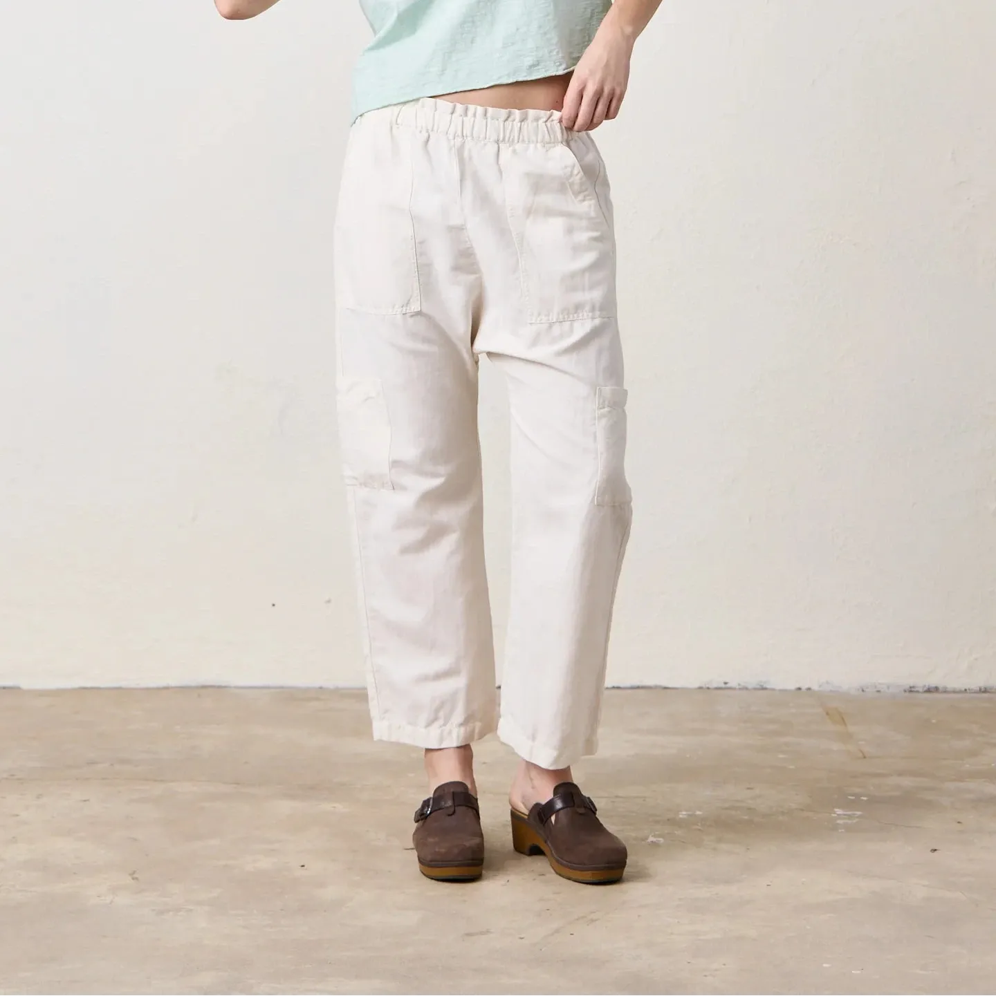 Shailey Paperbag Pant | Ivory